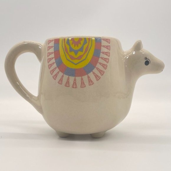 Whimsical Cupboard 10 Strawberry Street LLAMA Coffee Mug Tail Handle Cute! 4.25" - Picture 1 of 6